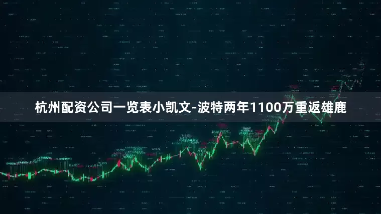 杭州配资公司一览表小凯文-波特两年1100万重返雄鹿